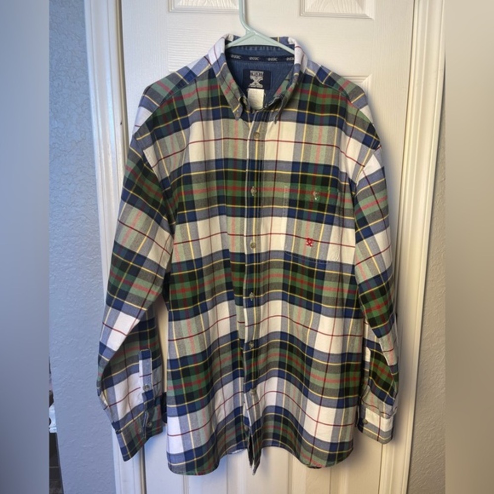 Wrangler Twenty-X Plaid Long Sleeve Button Down Shirt Size XL